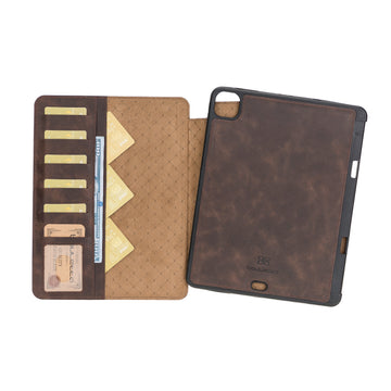 Eto iPad Pro 11" (M4-2024) Genuine Leather Wallet Case