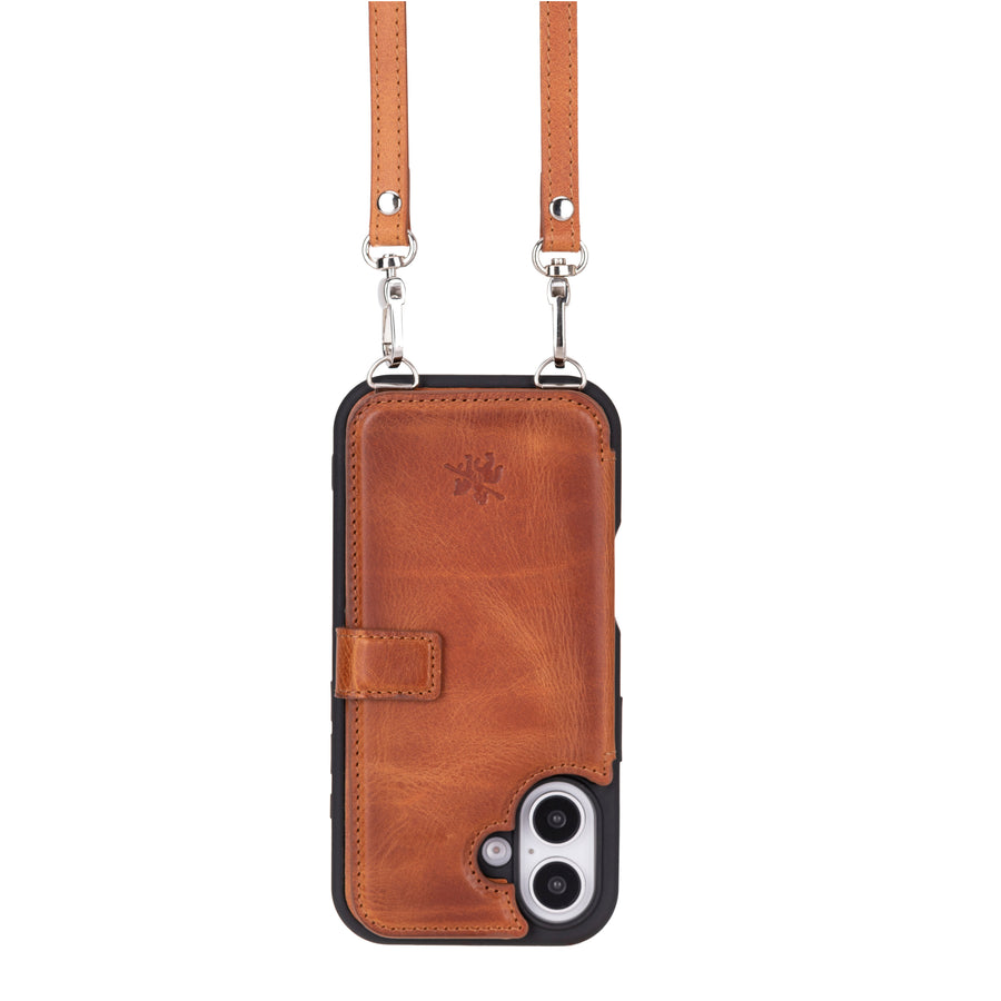 Fermo Leather Crossbody Wallet Phone Case for iPhone 16