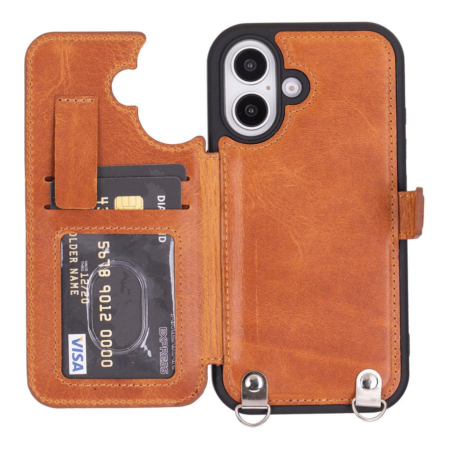 Fermo Leather Crossbody Wallet Phone Case for iPhone 16