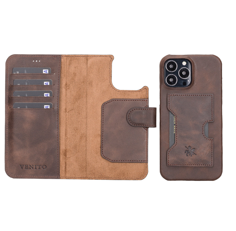 Florence RFID Blocking Leather Wallet Case for iPhone 13 Pro Max