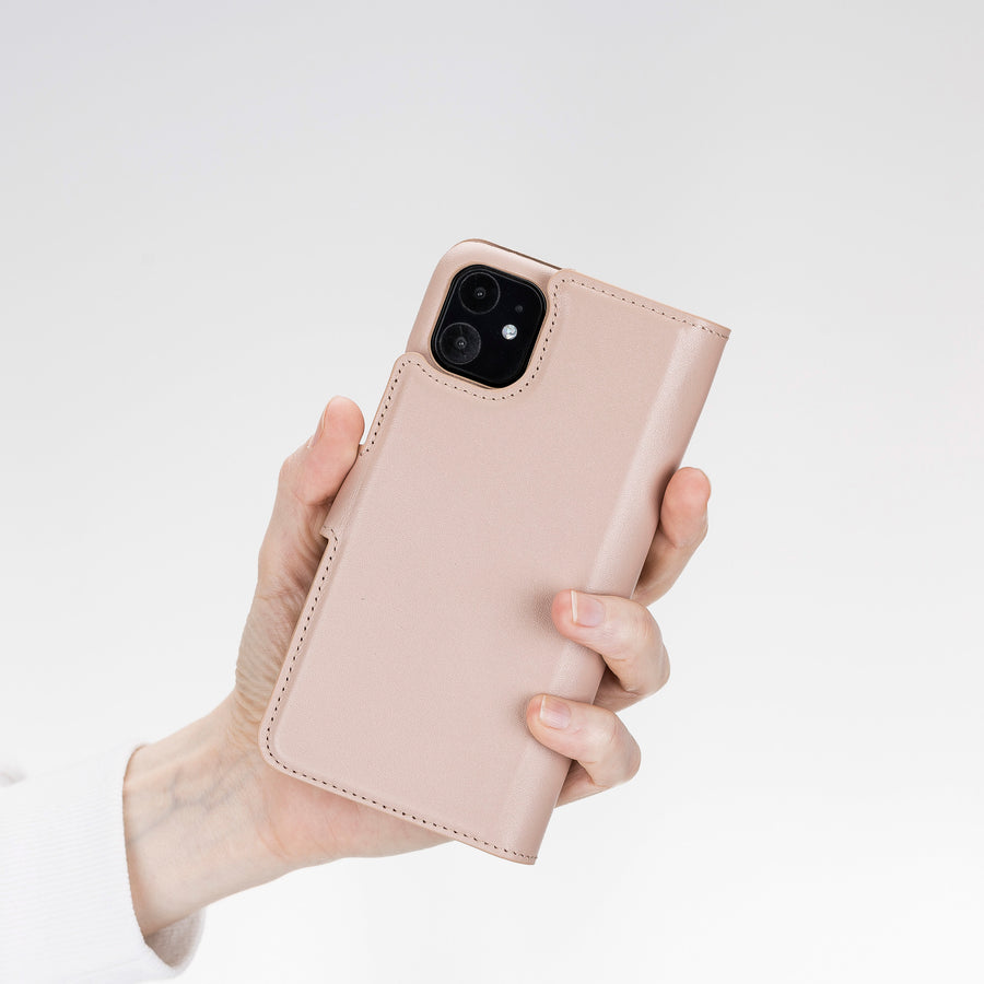 Funda tipo billetera de cuero con bloqueo RFID Florence para iPhone 11