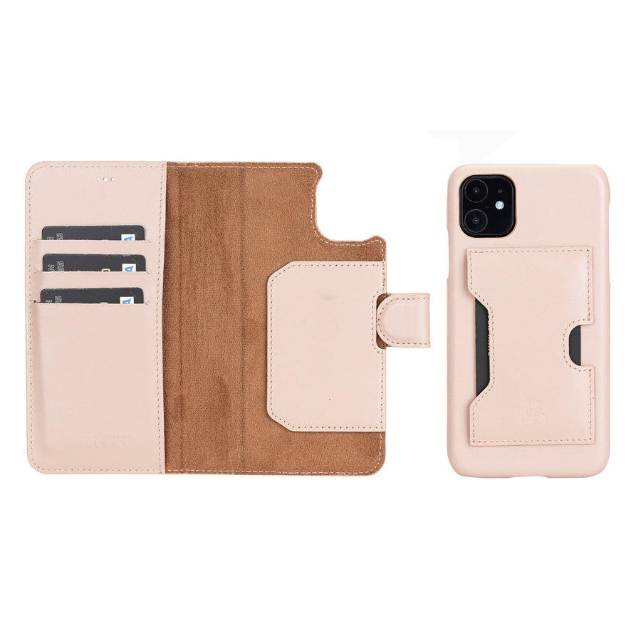 Funda tipo billetera de cuero con bloqueo RFID Florence para iPhone 11