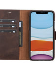 Funda tipo billetera de cuero con bloqueo RFID Florence para iPhone 11