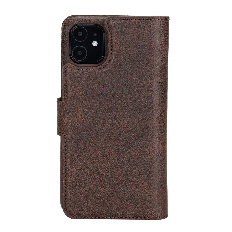 Funda tipo billetera de cuero con bloqueo RFID Florence para iPhone 11