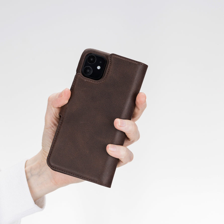 Funda tipo billetera de cuero con bloqueo RFID Florence para iPhone 11