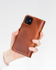 Funda tipo billetera de cuero con bloqueo RFID Florence para iPhone 11