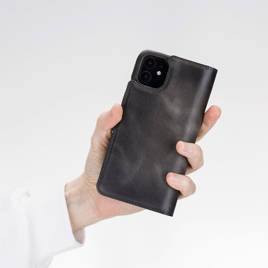 Funda tipo billetera de cuero con bloqueo RFID Florence para iPhone 11