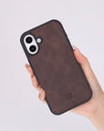 Funda de cuero Lucca Snap On para iPhone 15