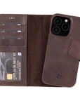 Vicenza RFID Blocking Detachable Leather Wallet Case for iPhone 16 Pro