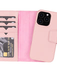 Vicenza RFID Blocking Detachable Leather Wallet Case for iPhone 16 Pro