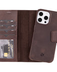 Vicenza RFID Blocking Detachable Leather Wallet Case for iPhone 16 Pro Max