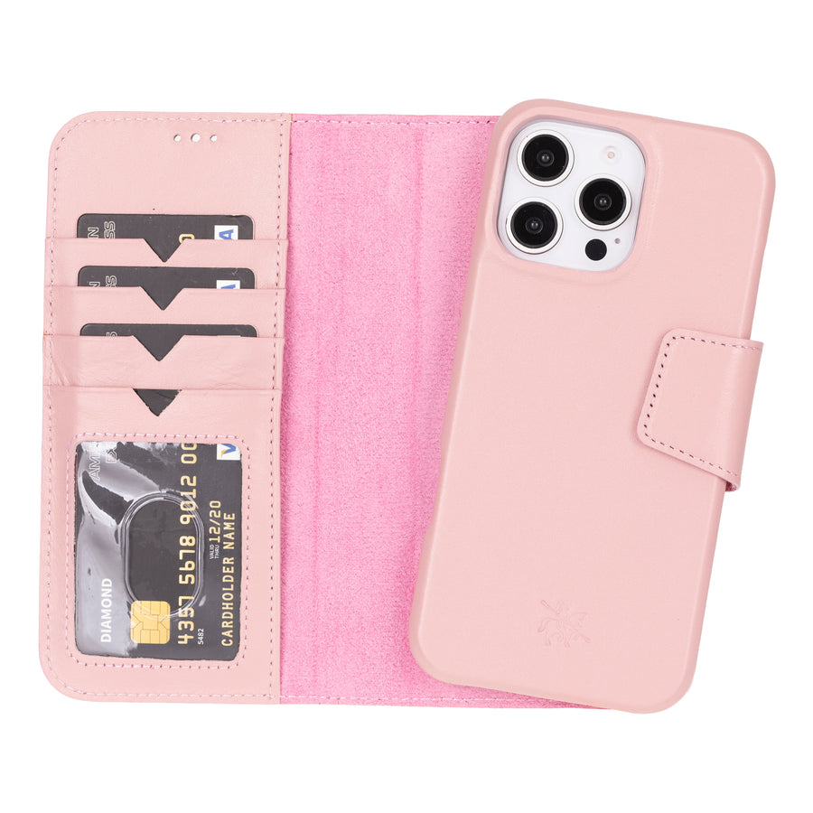 Vicenza RFID Blocking Detachable Leather Wallet Case for iPhone 16 Pro Max