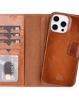 Vicenza RFID Blocking Detachable Leather Wallet Case for iPhone 16 Pro