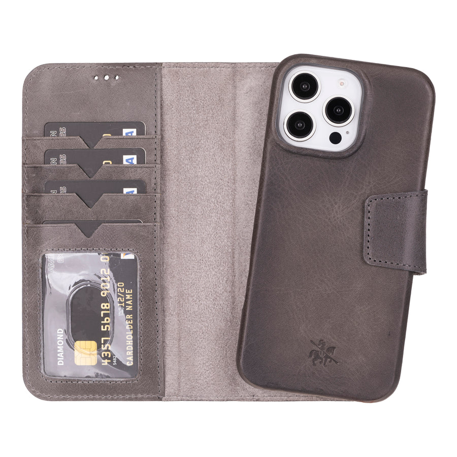 Vicenza RFID Blocking Detachable Leather Wallet Case for iPhone 16 Pro Max