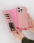 Vicenza RFID Blocking Detachable Leather Wallet Case for iPhone 16 Pro Max