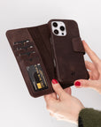 Vicenza RFID Blocking Detachable Leather Wallet Case for iPhone 16 Pro Max