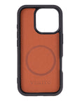 Funda tipo billetera de cuero Capri Snap On para iPhone 15 Pro