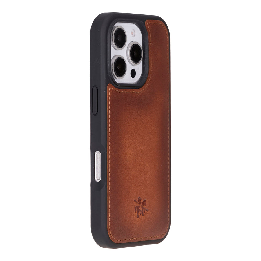 Funda de cuero Lucca Snap On para iPhone 15 Pro