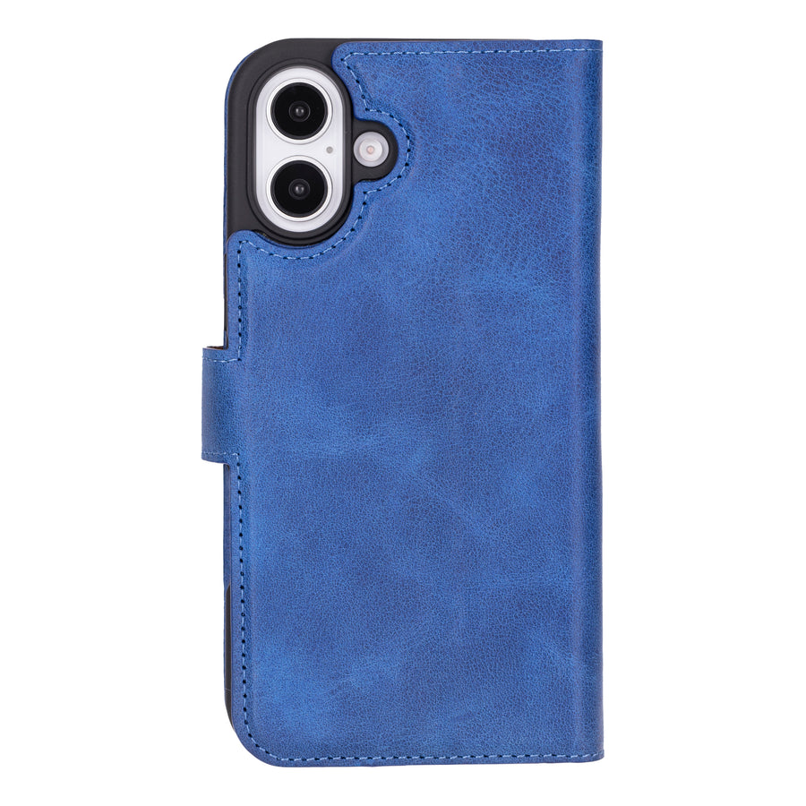 Ravenna RFID Blocking Detachable Leather Wallet Case for iPhone 16 Plus