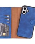 Ravenna RFID Blocking Detachable Leather Wallet Case for iPhone 16 Plus