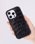 Funda de cuero Lucca Snap On para iPhone 15 Pro