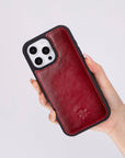 Funda de cuero Lucca Snap On para iPhone 15 Pro Max