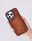 Funda de cuero Lucca Snap On para iPhone 15 Pro Max