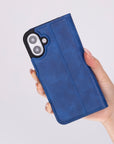 Ravenna RFID Blocking Detachable Leather Wallet Case for iPhone 16 Plus