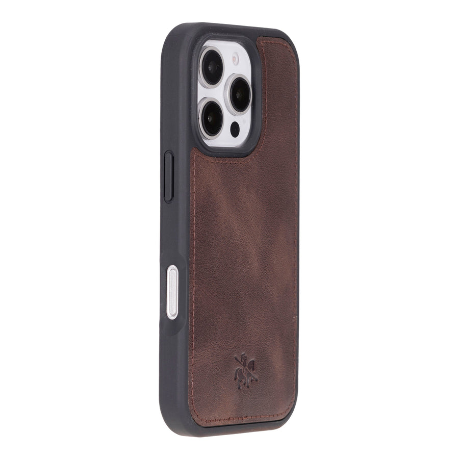 Funda de cuero Lucca Snap On para iPhone 15 Pro