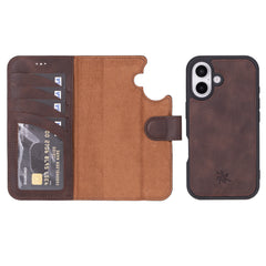 Funda tipo billetera de cuero desmontable con bloqueo RFID Ravenna para iPhone 15