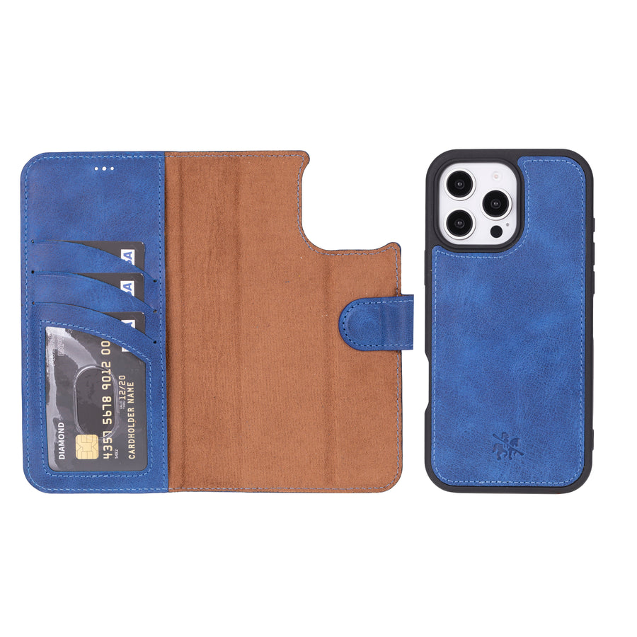 Funda tipo billetera de cuero desmontable con bloqueo RFID Ravenna para iPhone 15 Pro