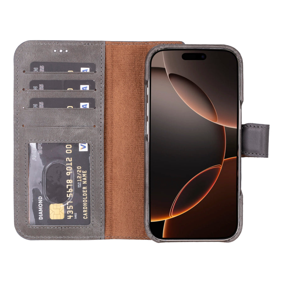 Florence RFID Blocking Leather Wallet Case for iPhone 16 Pro