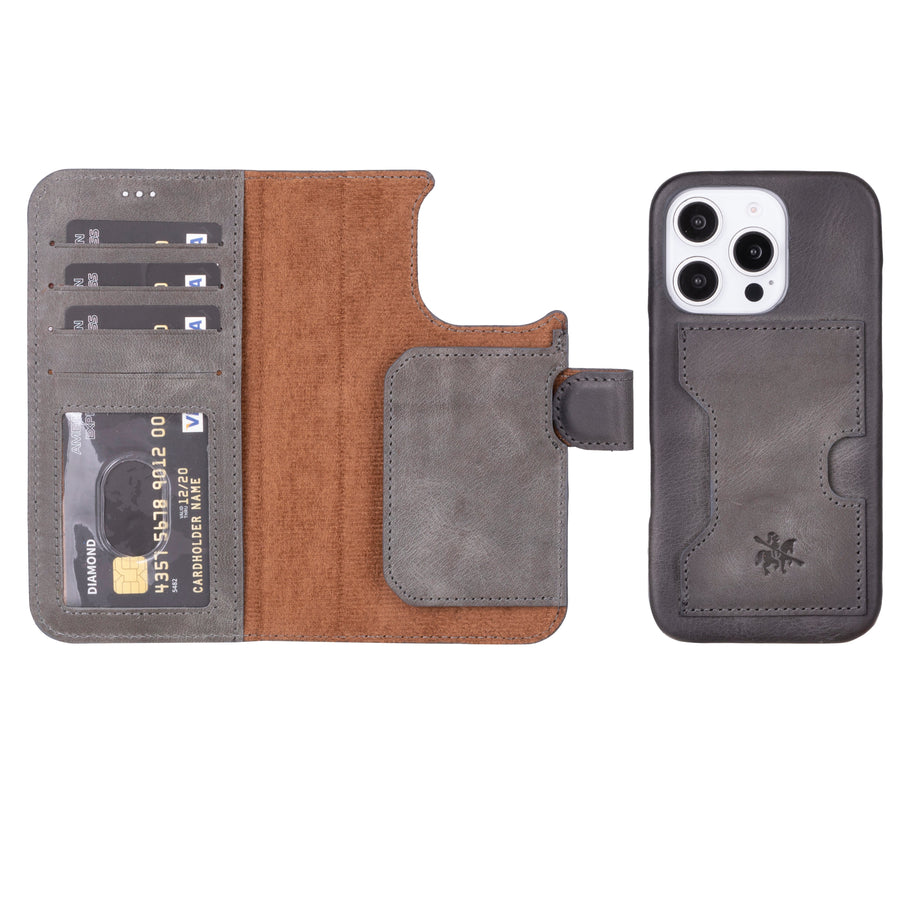 Florence RFID Blocking Leather Wallet Case for iPhone 16 Pro