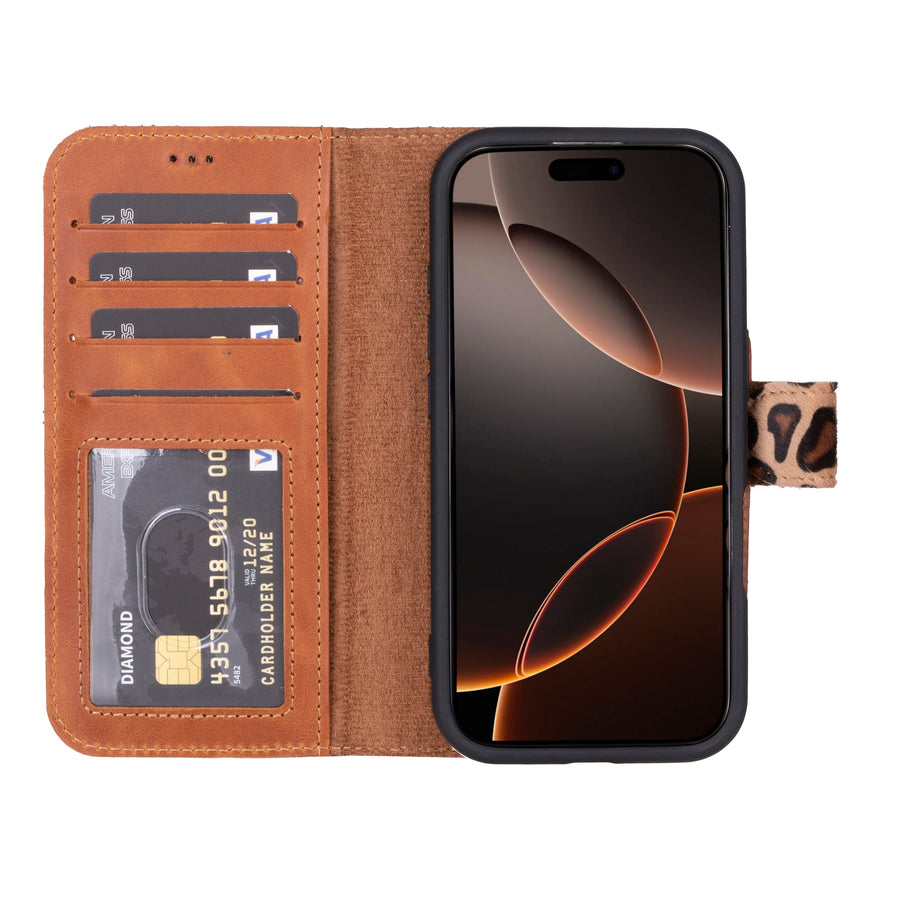 Florence RFID Blocking Leather Wallet Case for iPhone 16 Pro