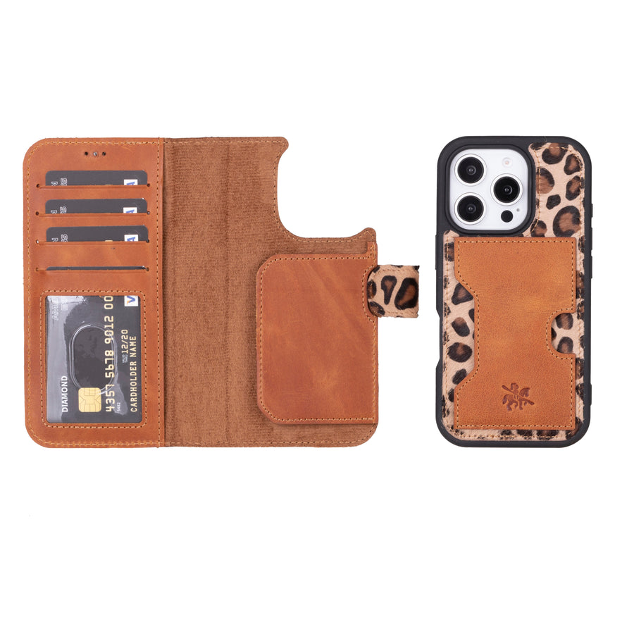 Florence RFID Blocking Leather Wallet Case for iPhone 16 Pro