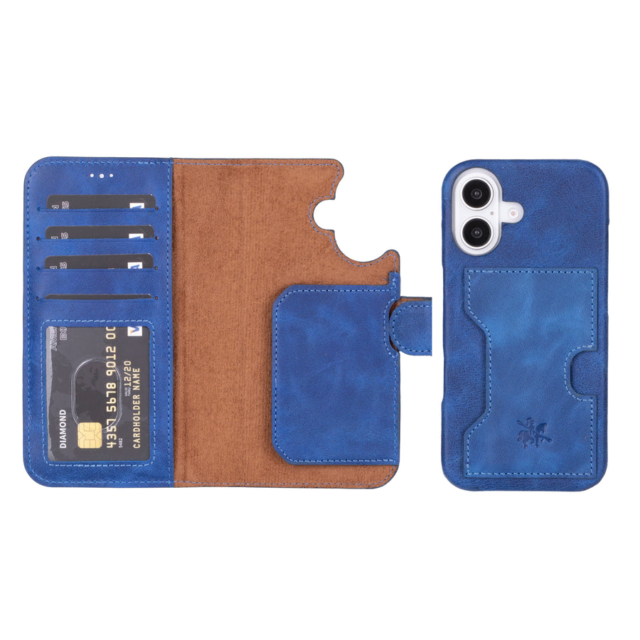 Funda tipo billetera de cuero con bloqueo RFID Florence para iPhone 15