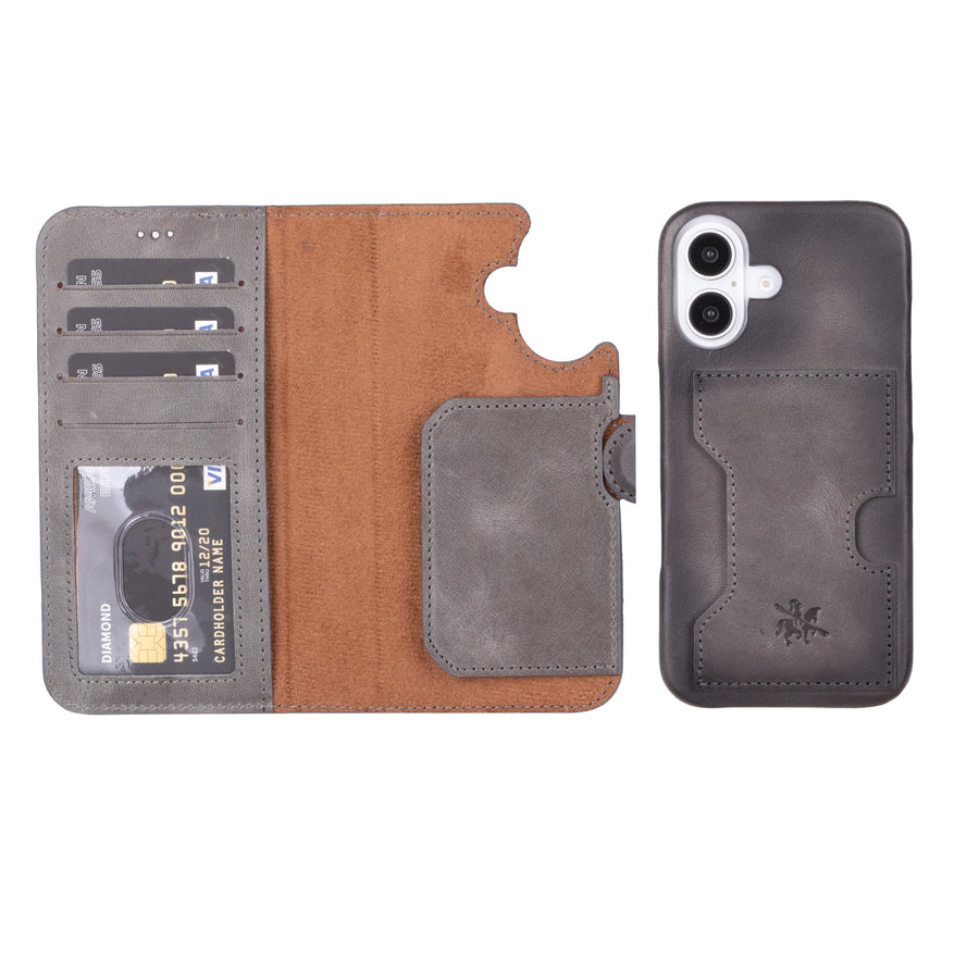 Funda tipo billetera de cuero con bloqueo RFID Florence para iPhone 15