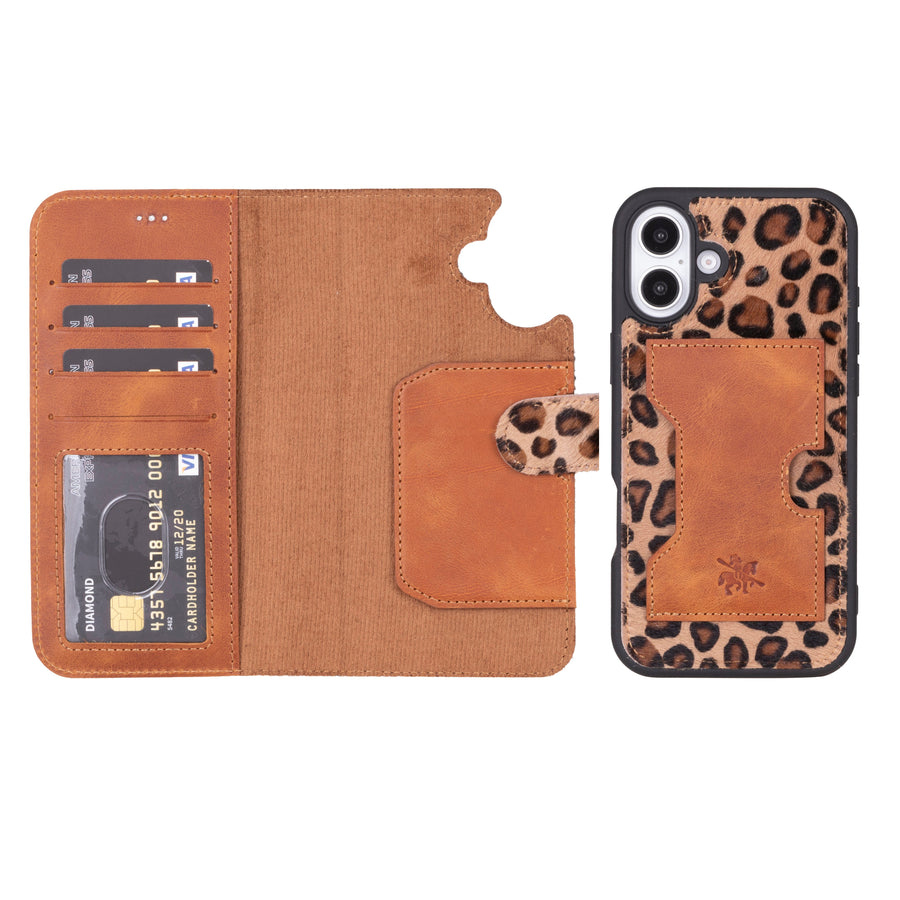 Funda tipo billetera de cuero con bloqueo RFID Florence para iPhone 15