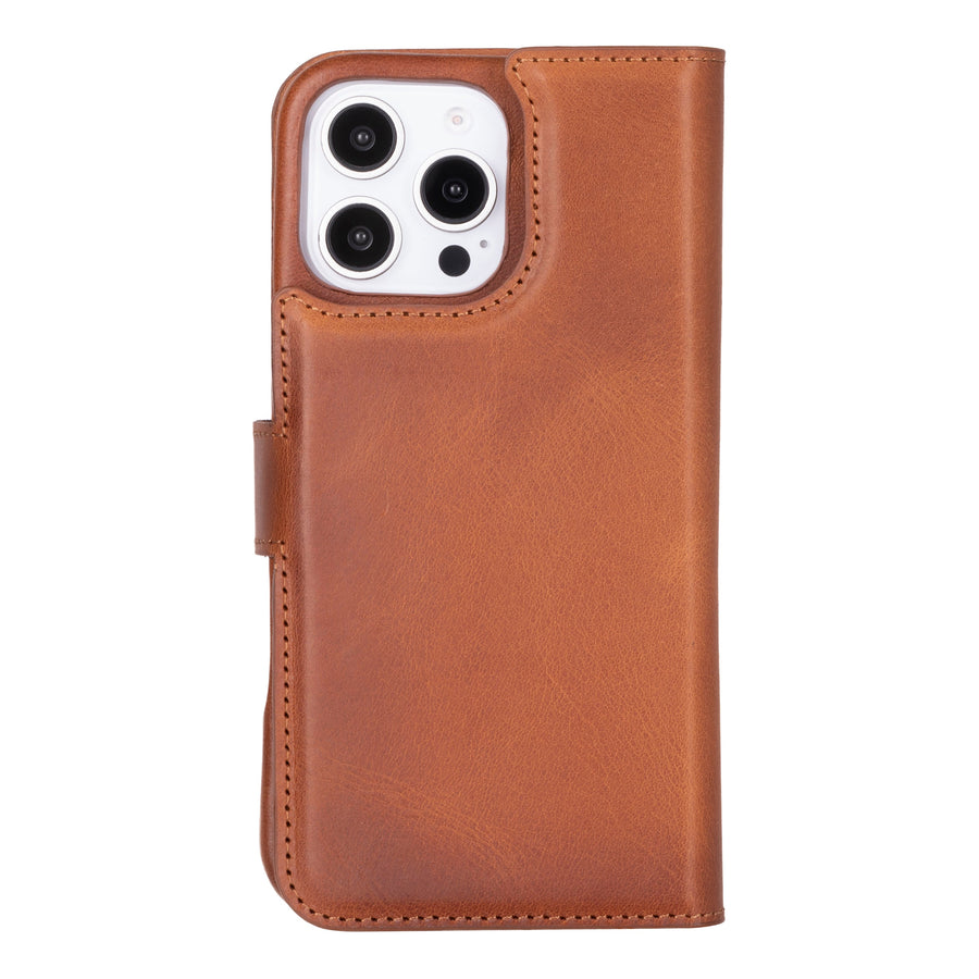 Funda tipo billetera de cuero con bloqueo RFID Florence para iPhone 15 Pro Max