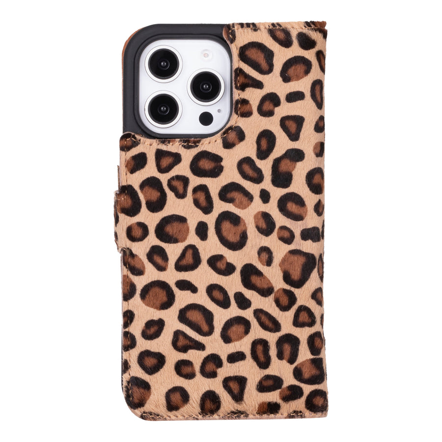 Funda tipo billetera de cuero con bloqueo RFID Florence para iPhone 15 Pro Max