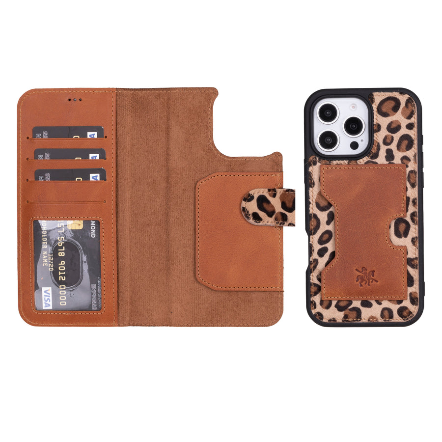 Funda tipo billetera de cuero con bloqueo RFID Florence para iPhone 15 Pro Max