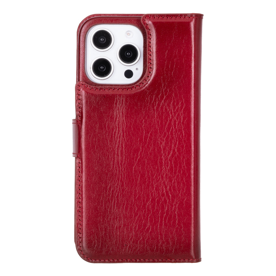 Funda tipo billetera de cuero con bloqueo RFID Florence para iPhone 15 Pro Max