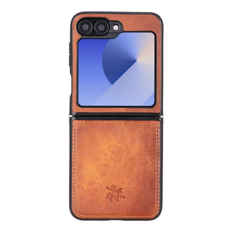 Lucca Snap-On Leather Case for Samsung Galaxy Z Flip 6 (6.7 inches)