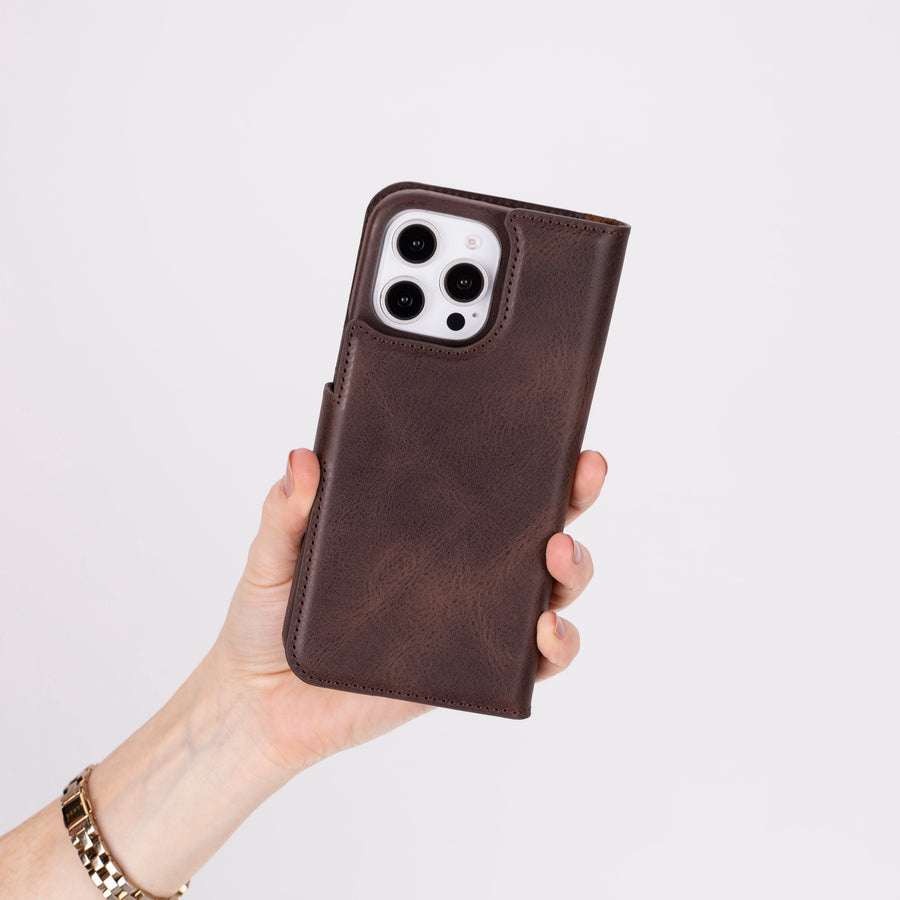 Florence RFID Blocking Leather Wallet Case for iPhone 16 Pro