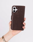 Funda tipo billetera de cuero con bloqueo RFID Florence para iPhone 15