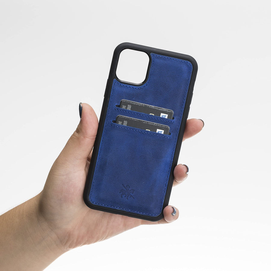 Funda tipo billetera de cuero Cosa Snap On para iPhone 11