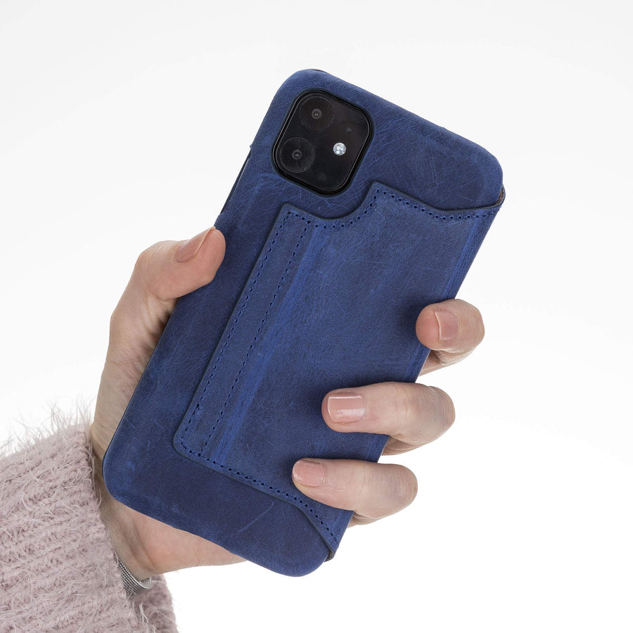 Estuche tipo billetera de cuero con bloqueo RFID Venice para iPhone 11