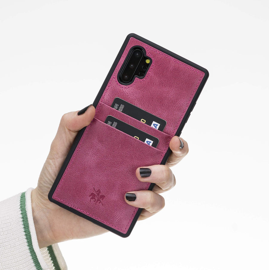 Funda tipo billetera de cuero Capri Snap On para Samsung Galaxy Note 10 Plus