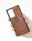 Funda tipo billetera de cuero Capri Snap On para Samsung Galaxy Note 20 Ultra