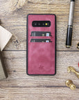 Funda tipo billetera de cuero Cosa Snap On para Samsung Galaxy S10 Plus